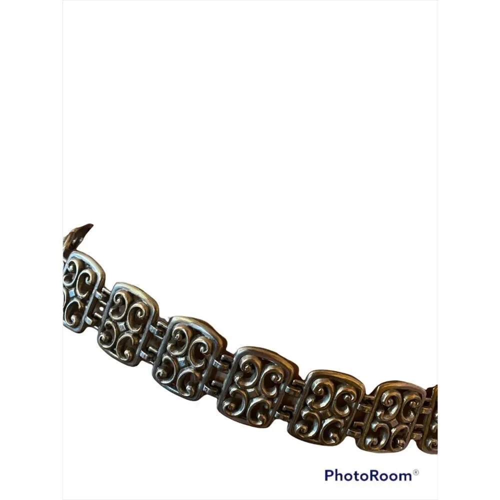 Vintage Gap Metal Link & Leather Belt